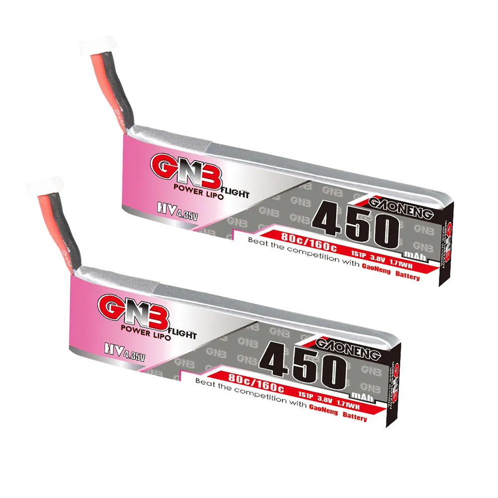 2 個の新しい GNB 2S 7.6V 450mAh 80C - Drone Racing Charger のレビューと価格