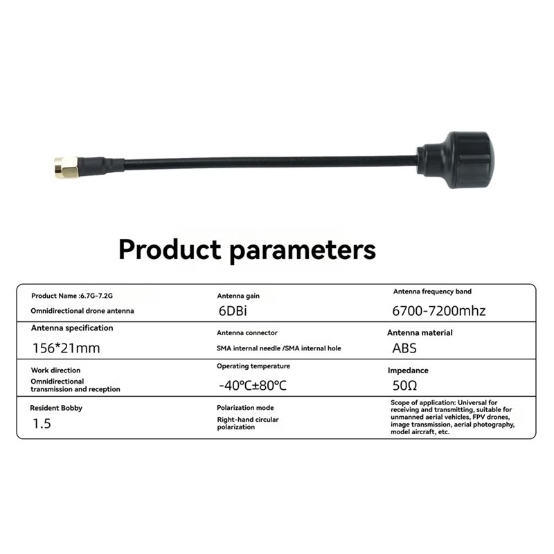 【新製品！A25P】6.7-7.2GHz SMAアンテナ 6 - Drone Racing Antenna のレビューと価格