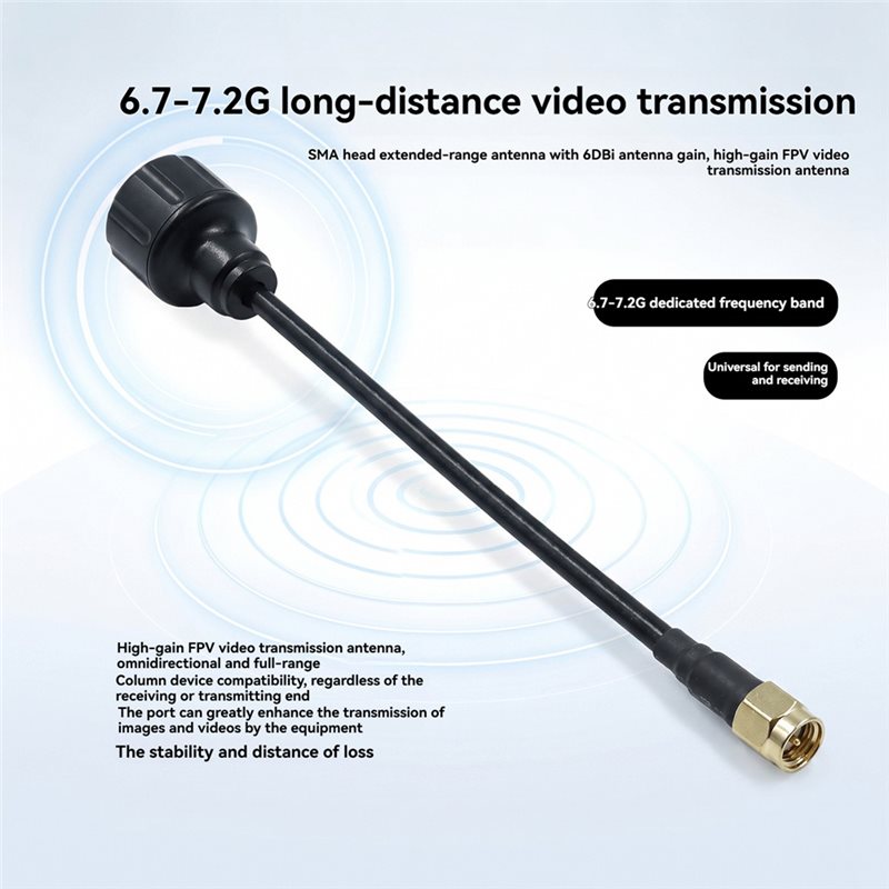 【新製品！A25P】6.7-7.2GHz SMAアンテナ 6 - Drone Racing Antenna のレビューと価格