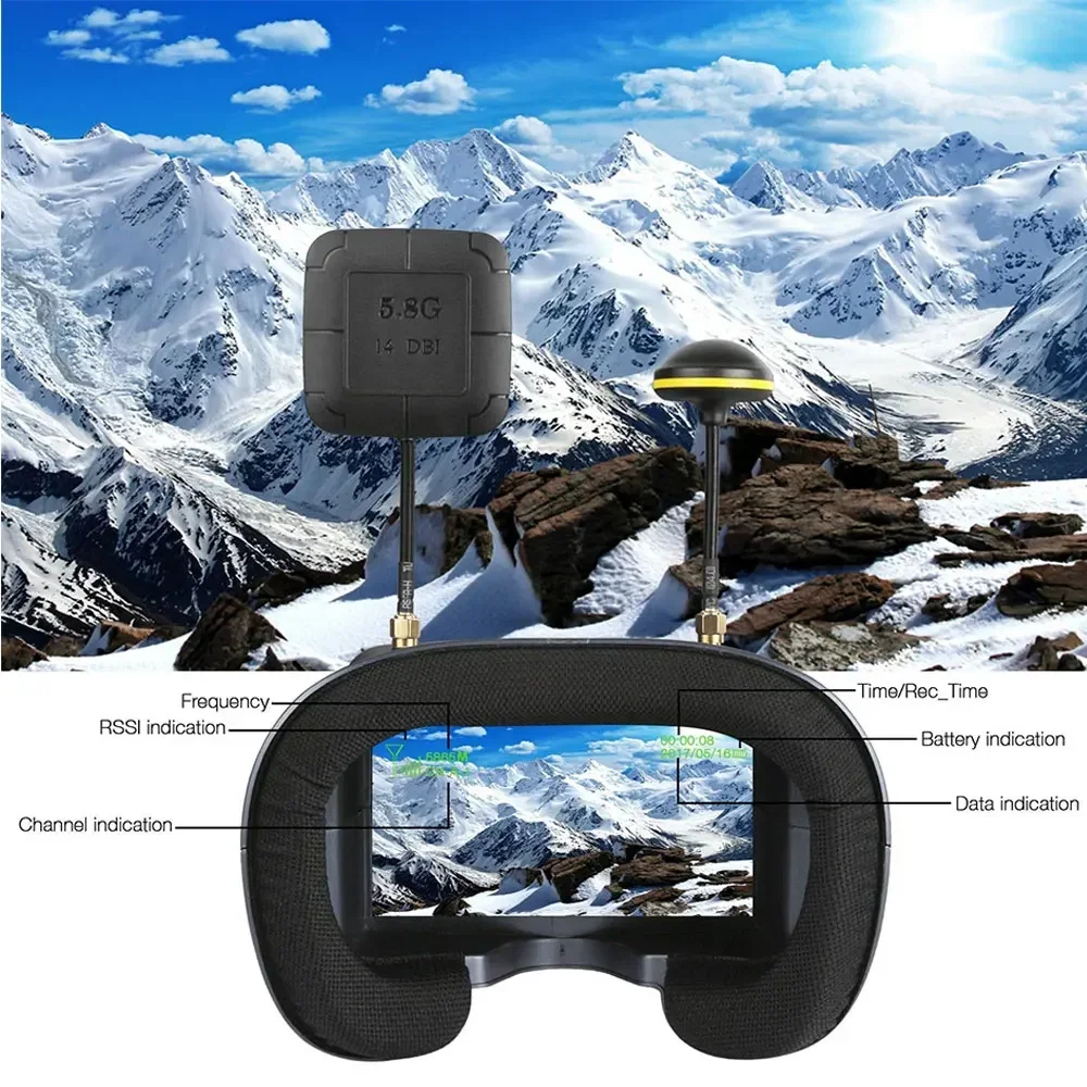 DP 5.8G FPV ゴーグル LS-008D 4.3イン - Drone Racing Goggles のレビューと価格