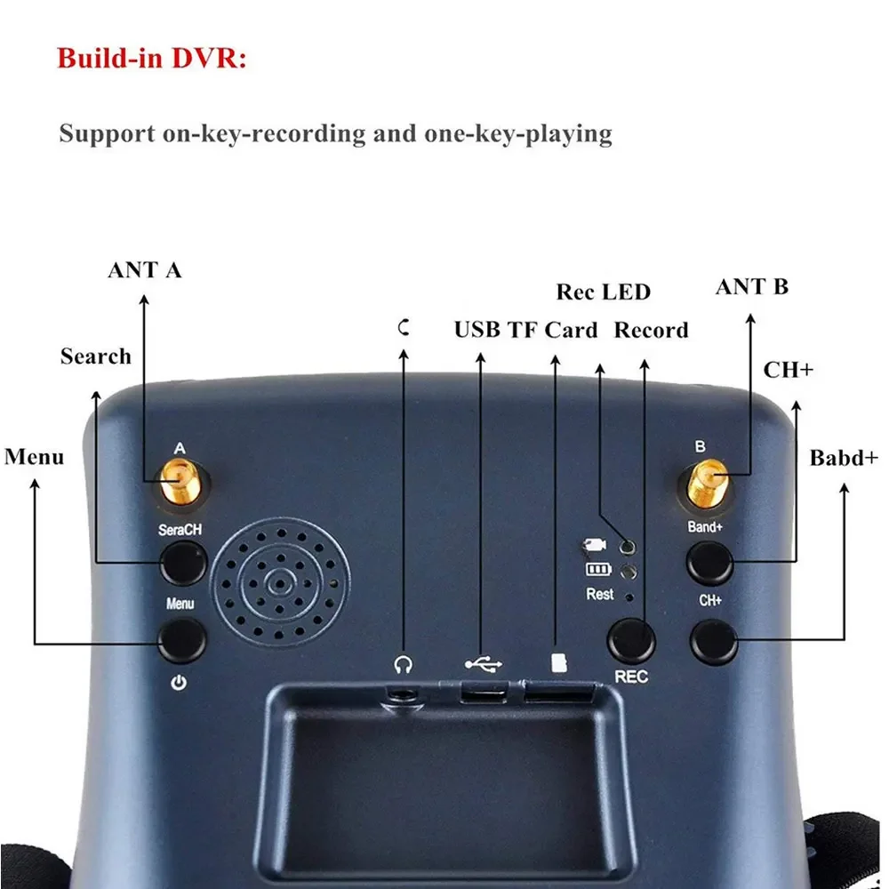 DP 5.8G FPV ゴーグル LS-008D 4.3イン - Drone Racing Goggles のレビューと価格
