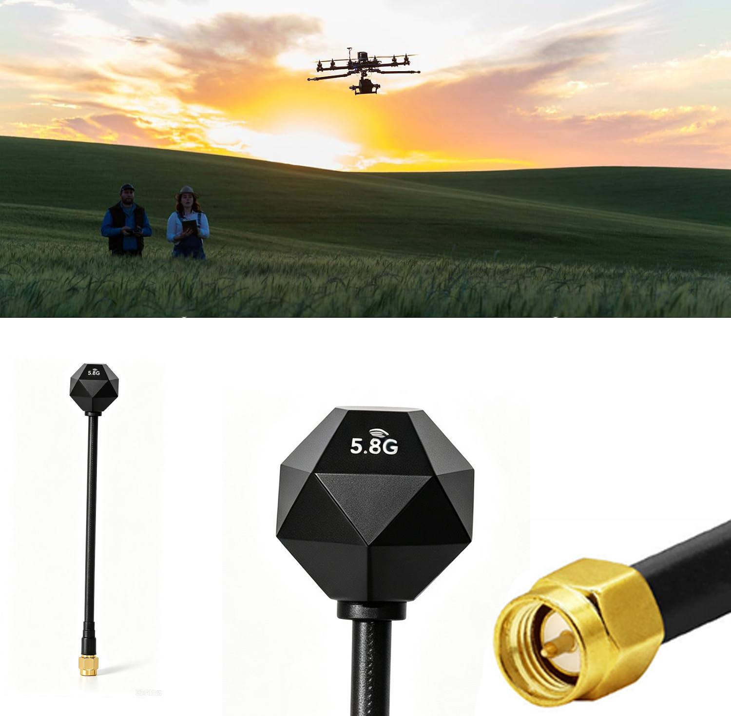 5.8GHz 3.5dBi アンテナ LHCP RP SMA - Drone Racing Antenna のレビューと価格